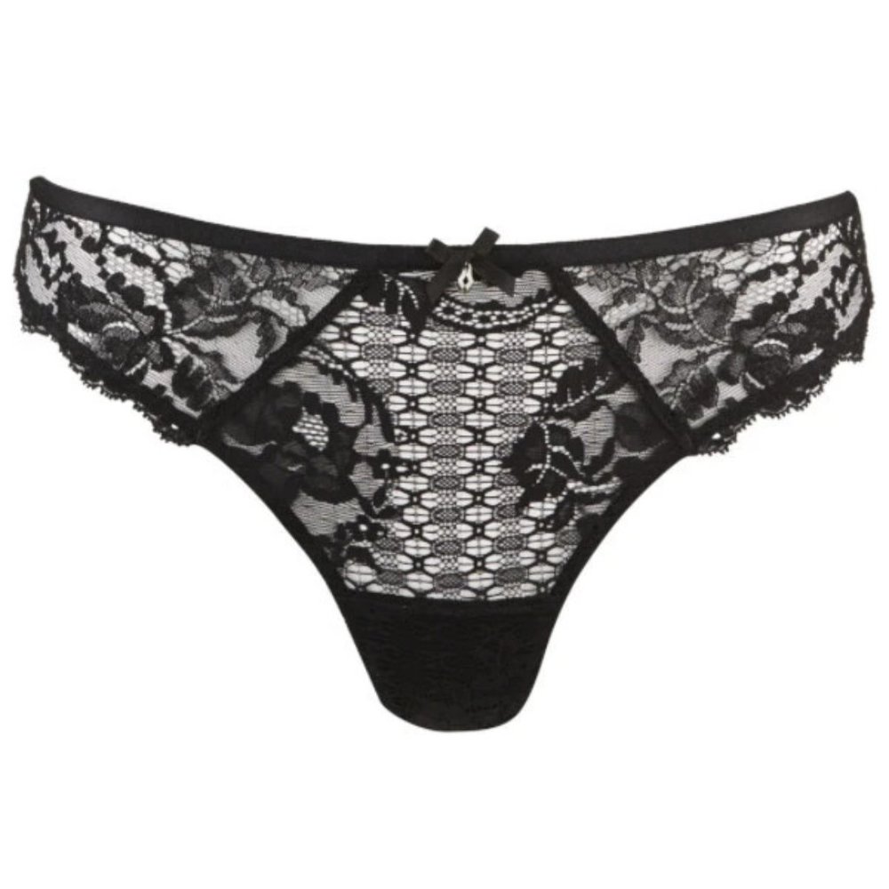 Aubade - Entrevue Secrete Black Basque/Tanga - Sz2 - Picture 10 of 10